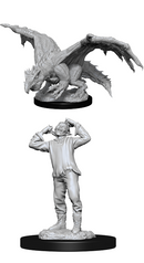 Nolzur's Marvelous Miniatures: Green Dragon Wyrmling & Afflicted Elf