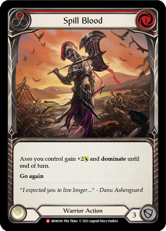 Spill Blood (Rainbow Foil) [MON109-RF] 1st Edition Rainbow Foil