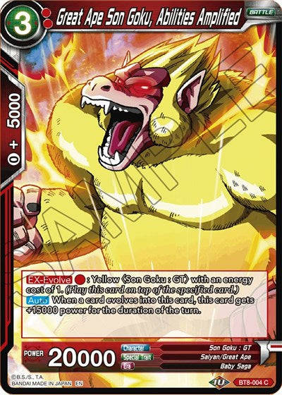 Great Ape Son Goku, Abilities Amplified [BT8-004]