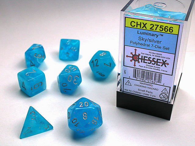Luminary™ Polyhedral Sky/silver 7-Die Set CHX 27566
