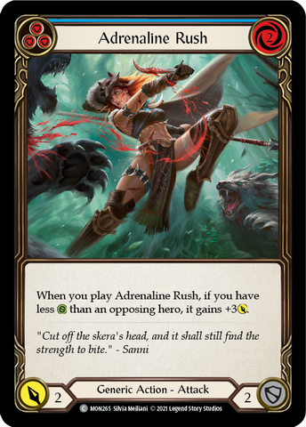 Adrenaline Rush (Blue) [MON265] 1st Edition Normal