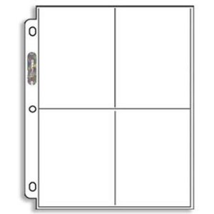 Ultra Pro 4 Pocket Binder Page - 1 Sheet Ultra Pro 4 Pocket Binder Page - 1 Sheet