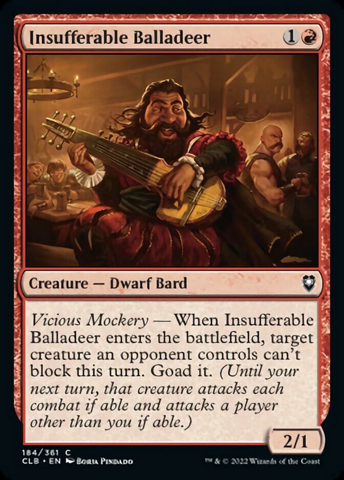 Insufferable Balladeer [Commander Legends: Battle for Baldur's Gate]