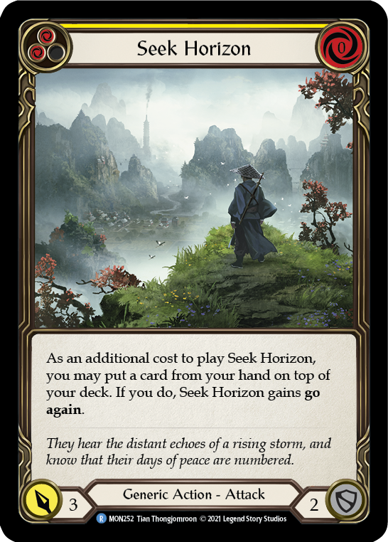 Seek Horizon (Yellow) (Rainbow Foil) [MON252-RF] 1st Edition Rainbow Foil