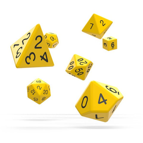 Oakie Doakie Dice - RPG Set Solid Yellow
