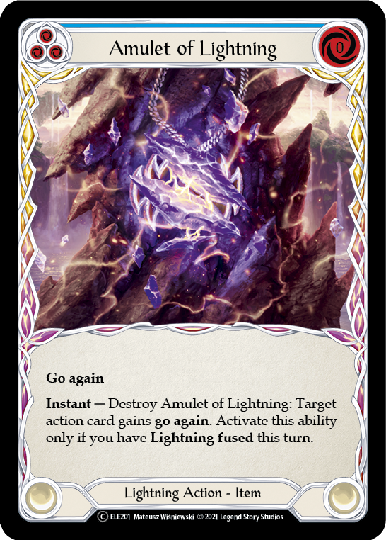 Amulet of Lightning [U-ELE201] Unlimited Rainbow Foil