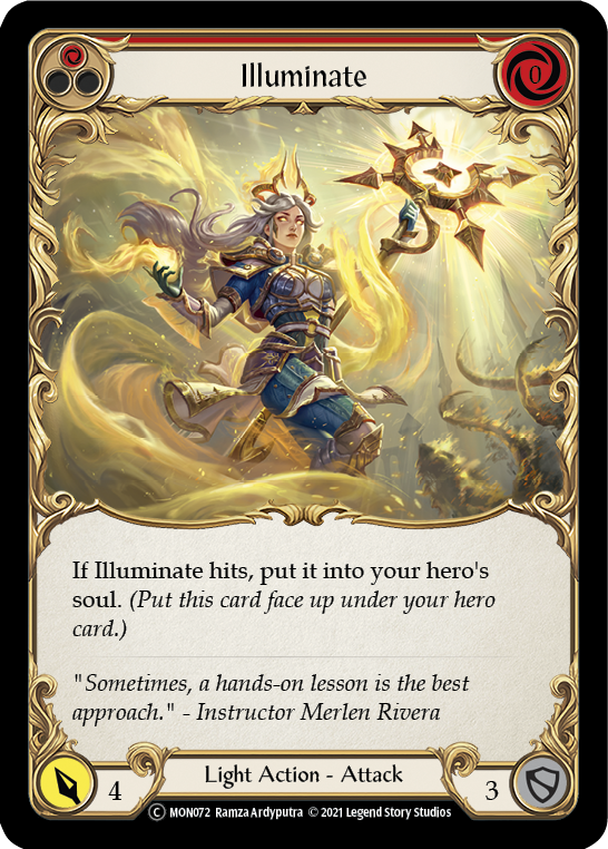 Illuminate (Red) (Rainbow Foil) [U-MON072-RF] Unlimited Rainbow Foil