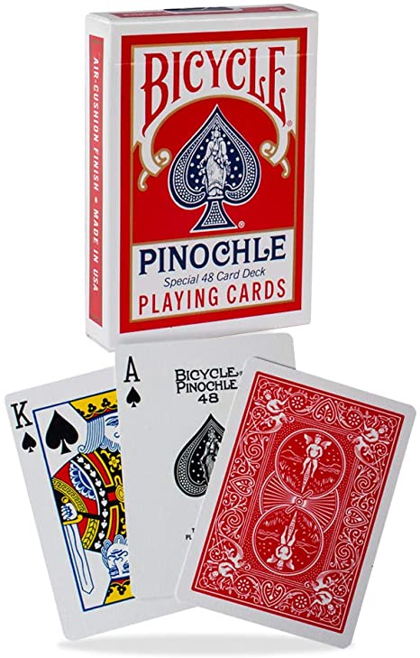 Bicycle Playing Cards: Pinochle Playing Cards Red
