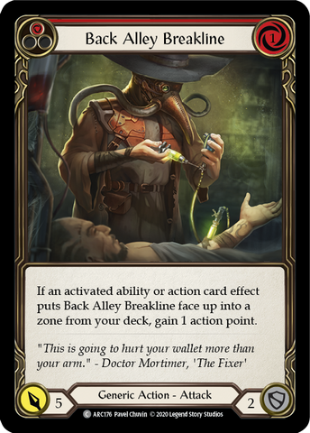 Back Alley Breakline (Red) [ARC176] Unlimited Edition Rainbow Foil