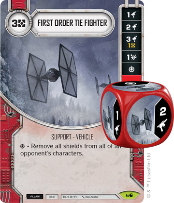 First Order TIE Fighter (Sold with matching Die)