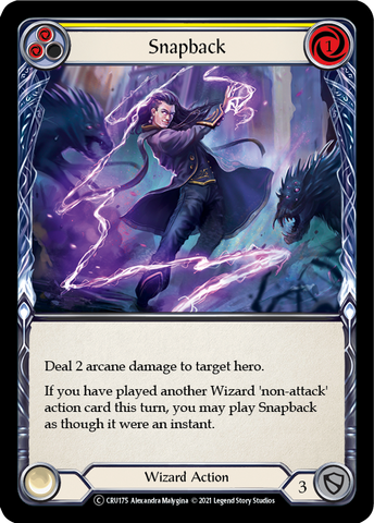 Snapback (Yellow) (Rainbow Foil) [CRU175-RF] Unlimited Rainbow Foil