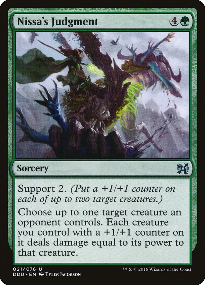 Nissa's Judgment [Duel Decks: Elves vs. Inventors]