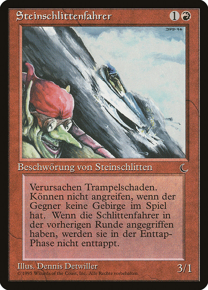 Goblin Rock Sled (German) - "Steinschlittenfahrer" [Renaissance]