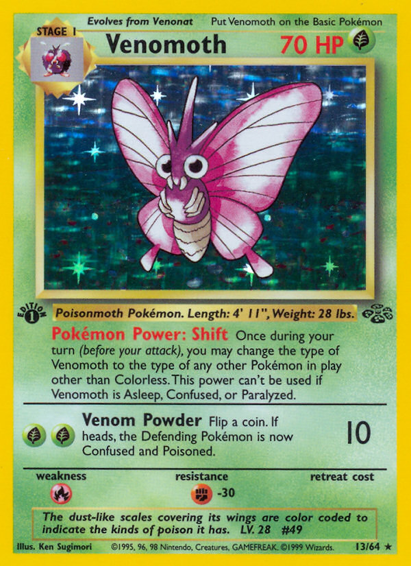 Venomoth (13/64) [Jungle 1st Edition]