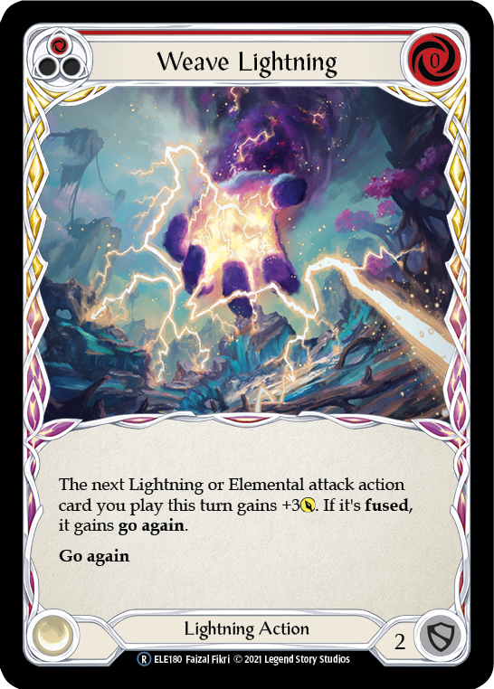 Weave Lightning (Red) [U-ELE180] Unlimited Rainbow Foil