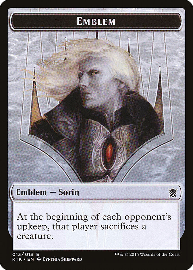 Sorin, Solemn Visitor Emblem [Khans of Tarkir Tokens]