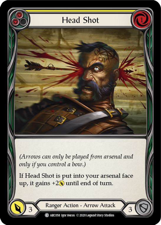 Head Shot (Yellow) [ARC058] Unlimited Edition Rainbow Foil