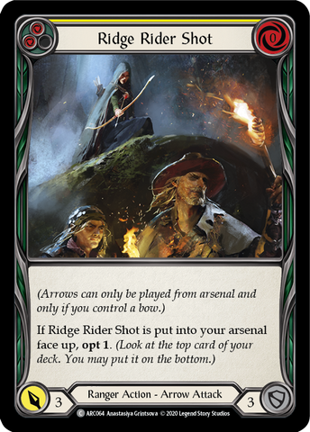 Ridge Rider Shot (Yellow) [ARC064] Unlimited Edition Rainbow Foil