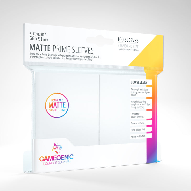 Gamegenic - Sleeves: Gamegenic Matte Prime Sleeves - White (100)