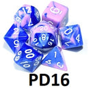 Marble Dice Set: Pink/Blue PD16