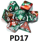 Marble Dice Set: Christmas Colour PD17