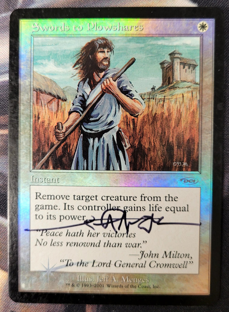 Swords to Plowshares [Friday Night Magic 2001] (Signed 2)