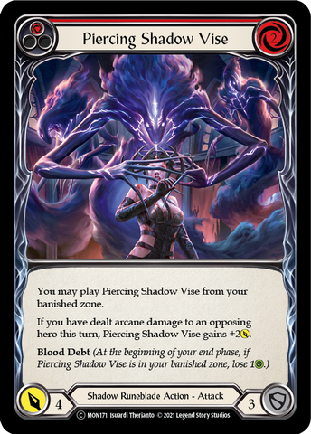 Piercing Shadow Vise (Red) (Rainbow Foil) [U-MON171-RF] Unlimited Rainbow Foil