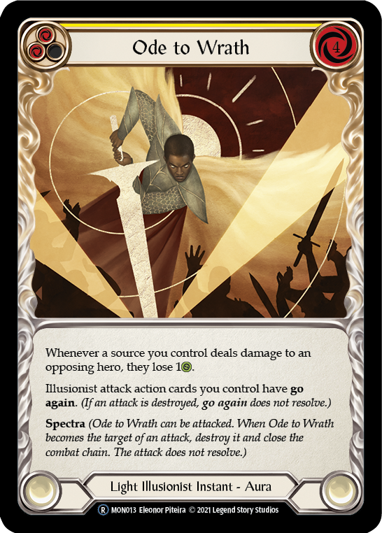 Ode to Wrath (Rainbow Foil) [U-MON013-RF] Unlimited Rainbow Foil