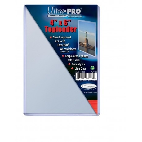 03 Ultra Pro Toploaders: 4" x 6" Regular