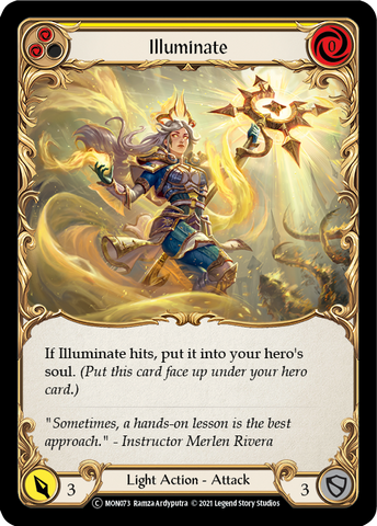 Illuminate (Yellow) (Rainbow Foil) [U-MON073-RF] Unlimited Rainbow Foil