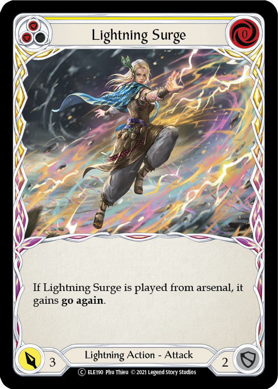 Lightning Surge (Yellow) [U-ELE190] Unlimited Rainbow Foil