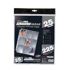 Ultra Pro Plantinum Series 9 Pocket Pages - Pack of 25