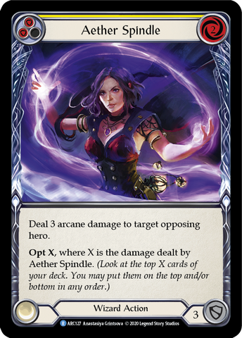 Aether Spindle (Yellow) [ARC127] Unlimited Edition Rainbow Foil