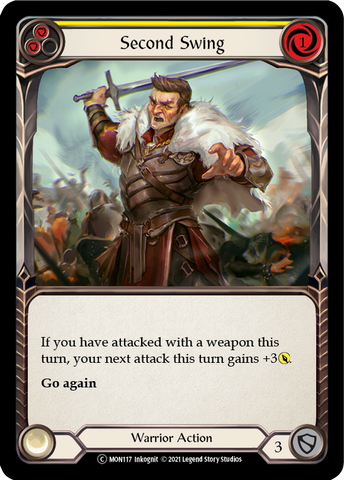 Second Swing (Yellow) (Rainbow Foil) [U-MON117-RF] Unlimited Rainbow Foil