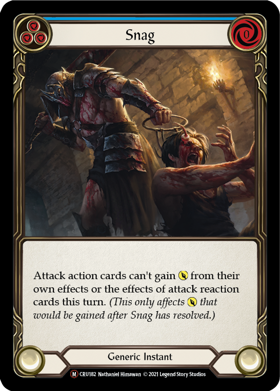 Snag (Rainbow Foil) [CRU182-RF] Unlimited Rainbow Foil