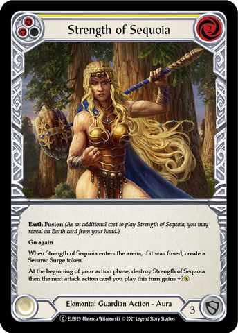 Strength of Sequoia (Yellow) [U-ELE029] Unlimited Rainbow Foil