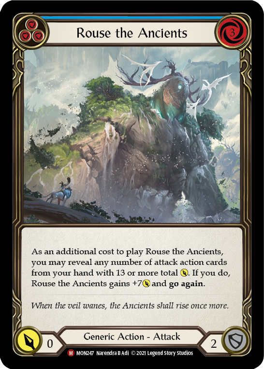 Rouse the Ancients (Rainbow Foil) [MON247-RF] 1st Edition Rainbow Foil