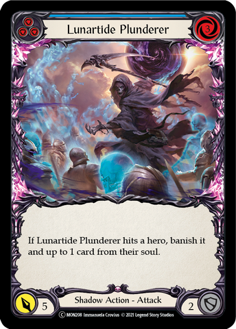 Lunartide Plunderer (Blue) (Rainbow Foil) [U-MON208-RF] Unlimited Rainbow Foil