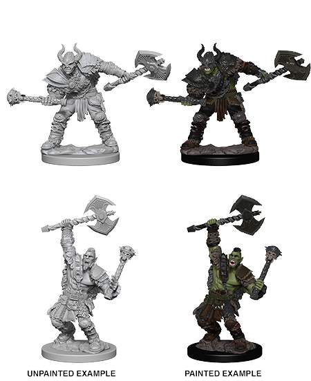 Pathfinder Battles Deep Cuts: Half-Orc Male Barbarian