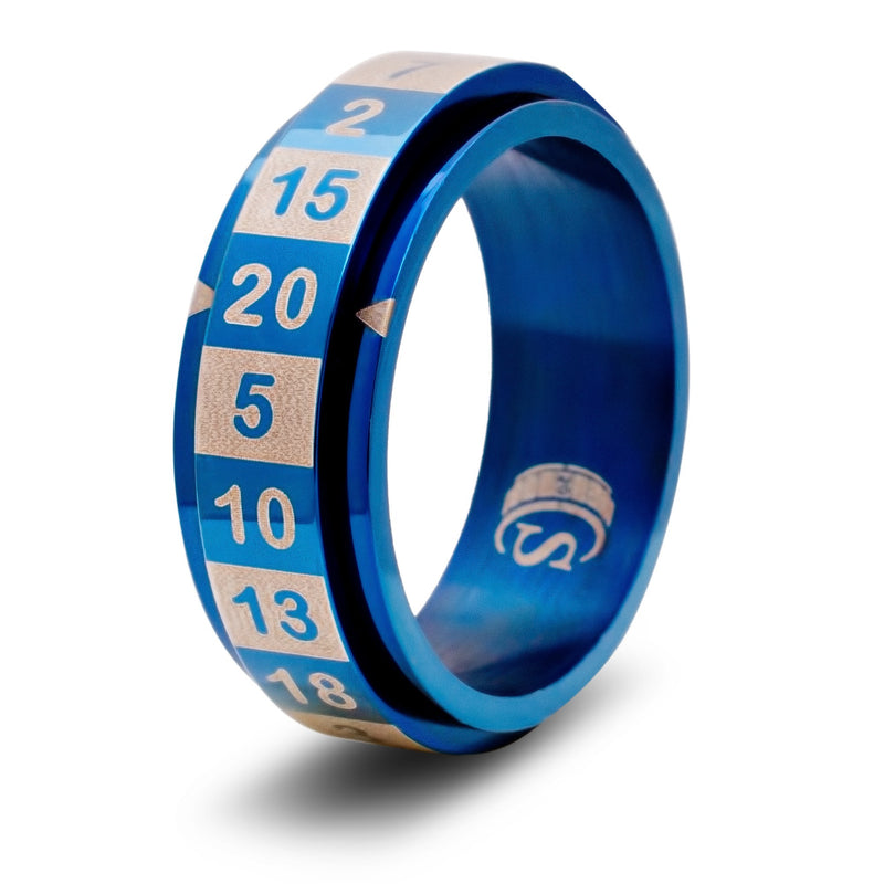 Blue coloured Dice Ring.
