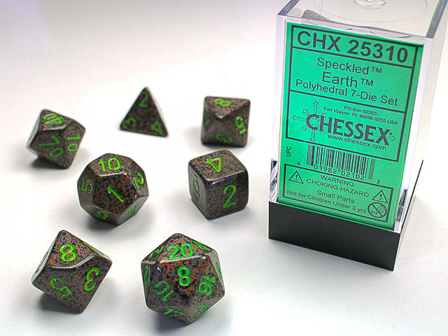 7 Speckled Earth Polyhedral Dice Set - CHX25310