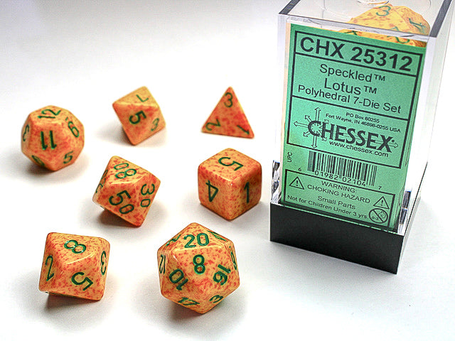 7 Speckled Lotus Polyhedral Dice Set - CHX25312