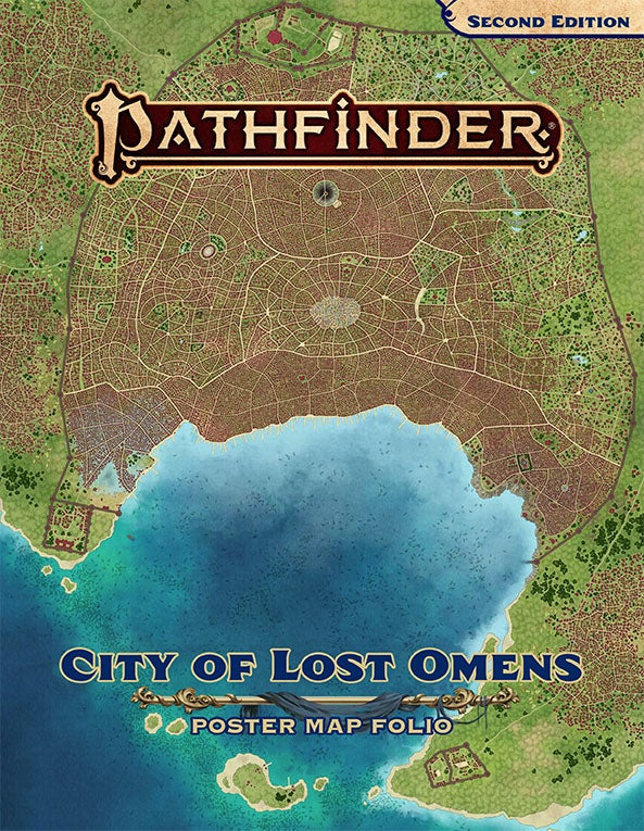 Pathfinder 2E: City of Lost Omens Poster Map Folio