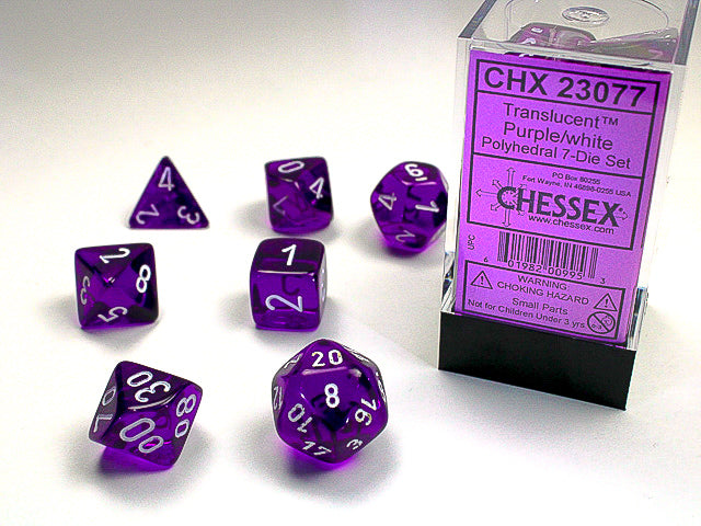 Translucent Purple/white 7-Die Set CHX 23077