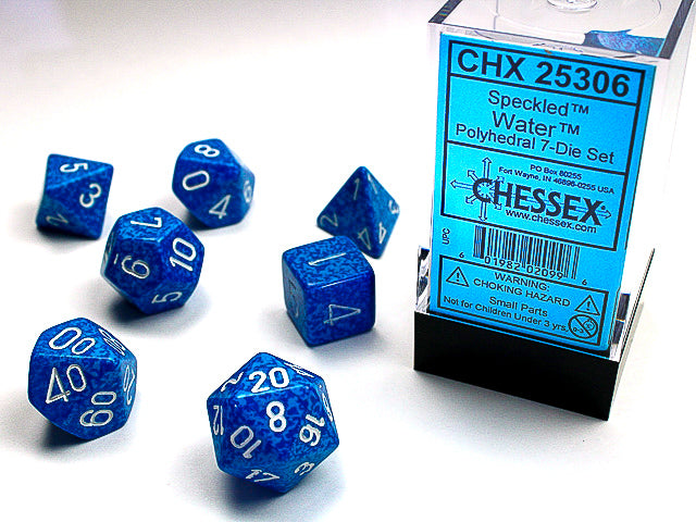 7 Speckled Water Polyhedral Dice Set - CHX25306