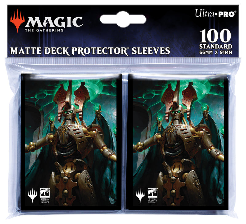 Ultra Pro - Warhammer 40K Commander Szarekh, the Silent King Standard Deck Protector Sleeves (100ct) for Magic: The Gathering