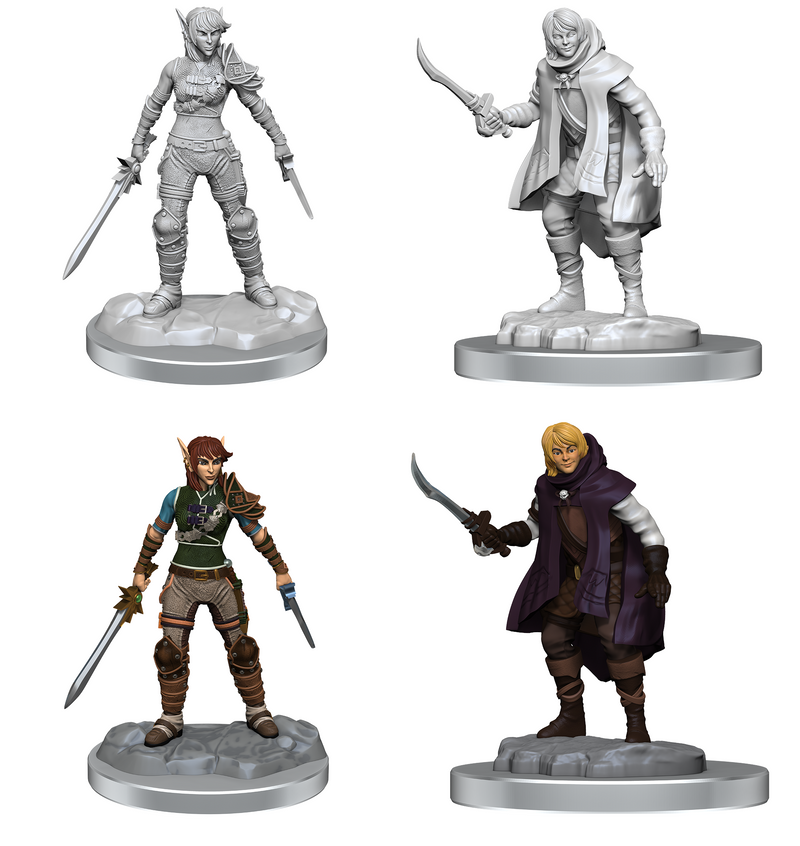 Nolzur's Marvelous Miniatures: Elf Rogue & Half-Elf Rogue Protege