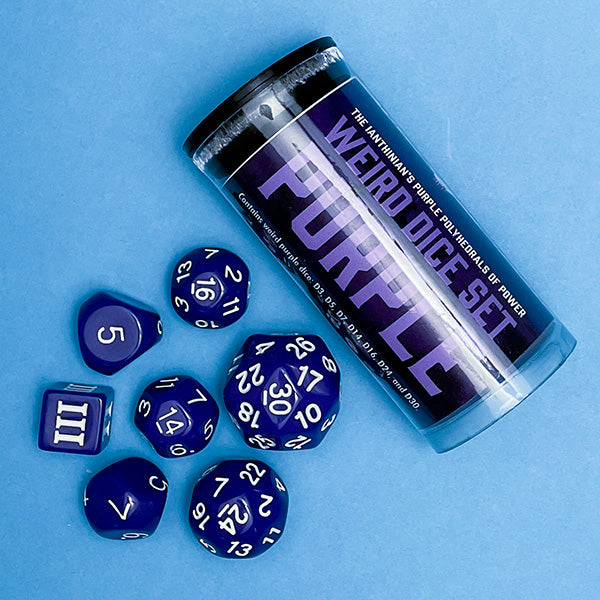 Weird Dice Set: Purple - The Ianthinian's Purple Polyhedrals of Power