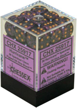 36 12mm Hurricane Speckled D6 Dice Block - CHX25917