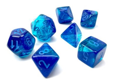 Gemini Blue-Blue/light blue Luminary Polyhedral 7-Die Set - CHX26463